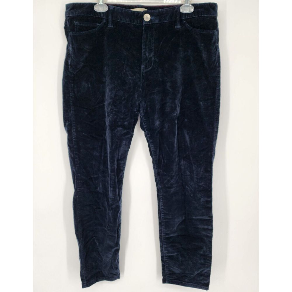 Banana Republic Corduroy Pants Womens 32 Navy Blue 36x28 Stretch EUC